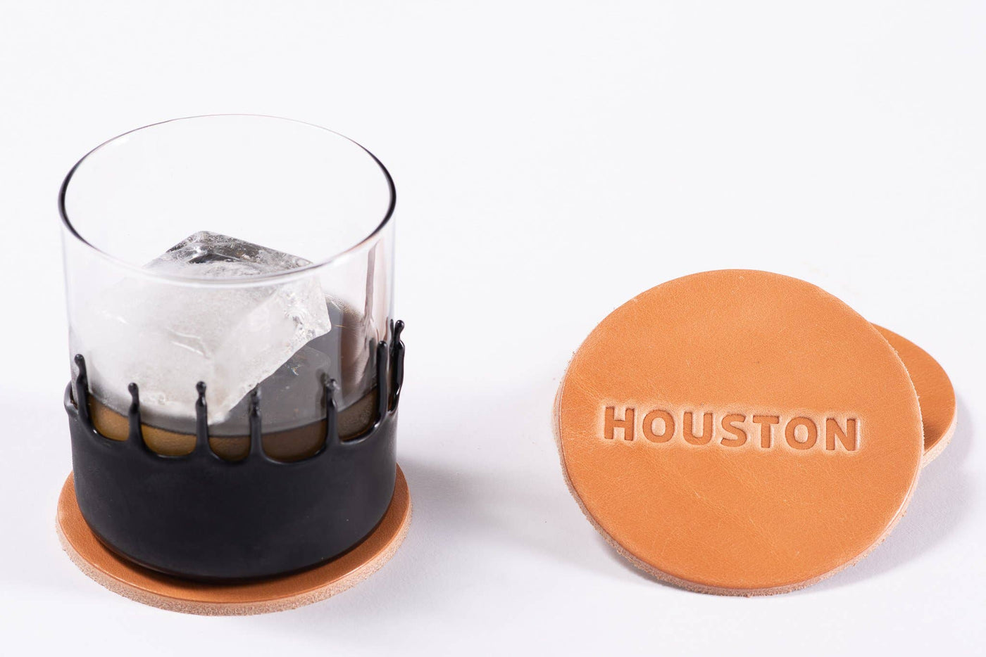 Leather Coaster | Houston | Russet