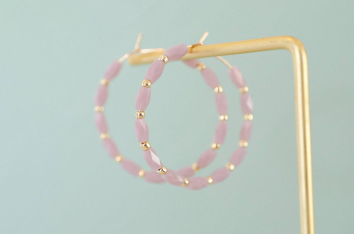 Mini Seed bead Hoop Earrings