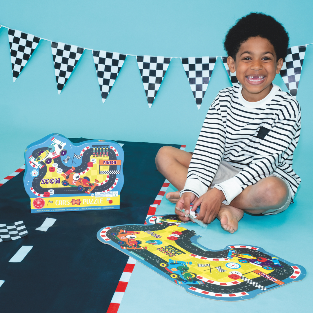 Cars 80pc "Race Track" Shaped Jigsaw