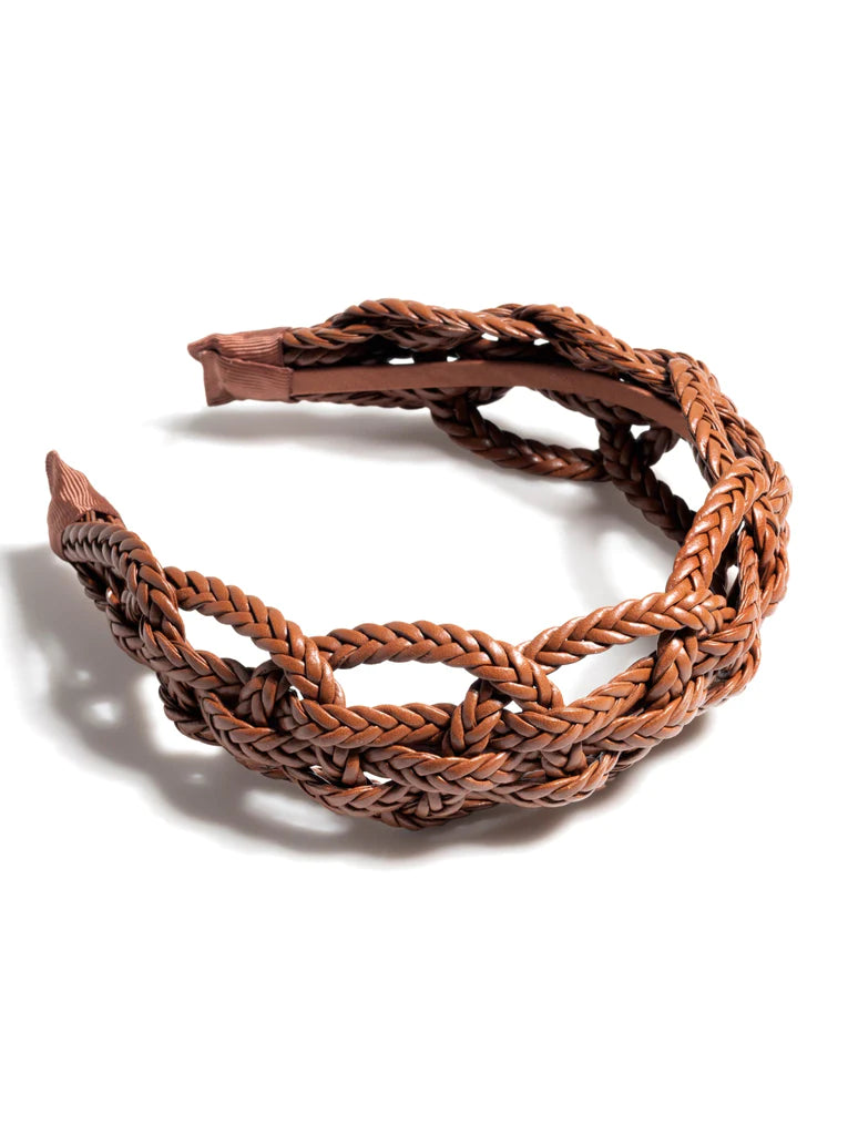 Basket Weave Headband - Brown