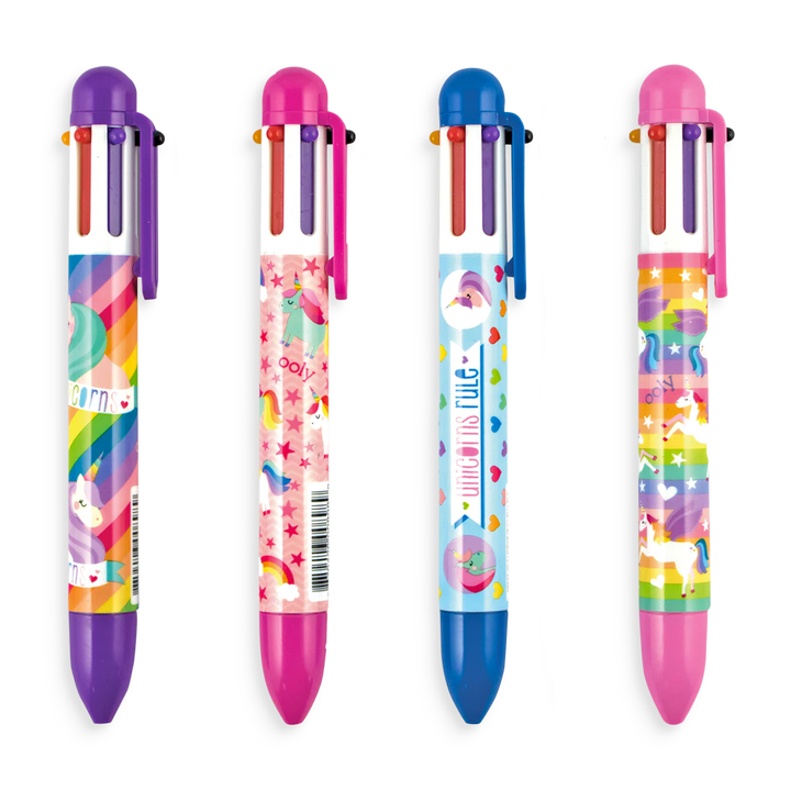 Unique Unicorns 6 Click Multi Color Pen