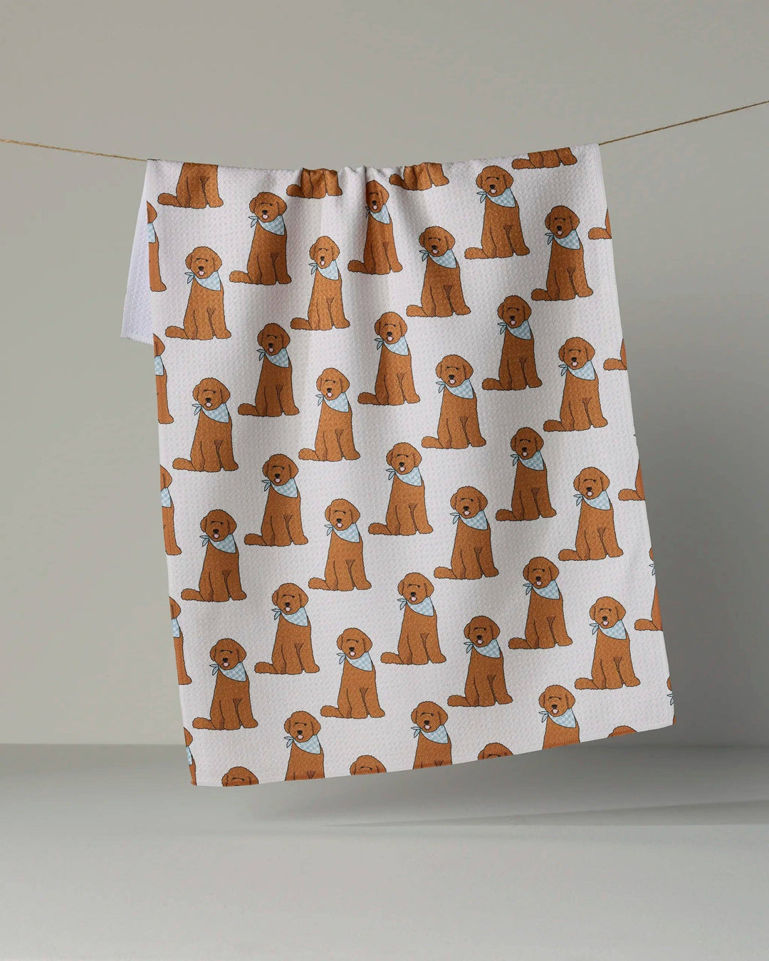 Doodle Days Tea Towel: Powder-blue
