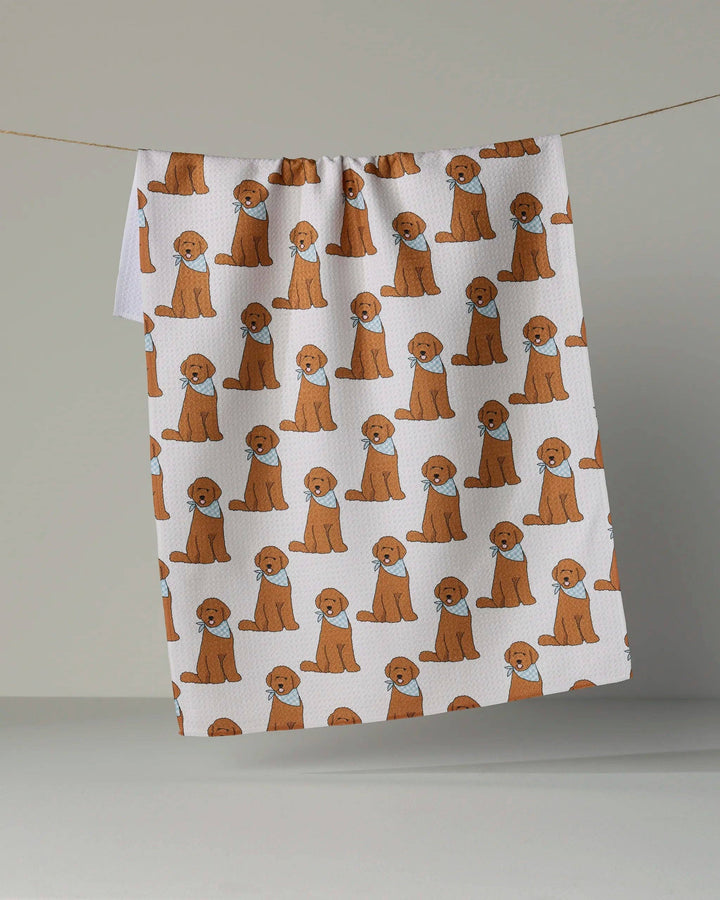 Doodle Days Tea Towel: Powder-blue