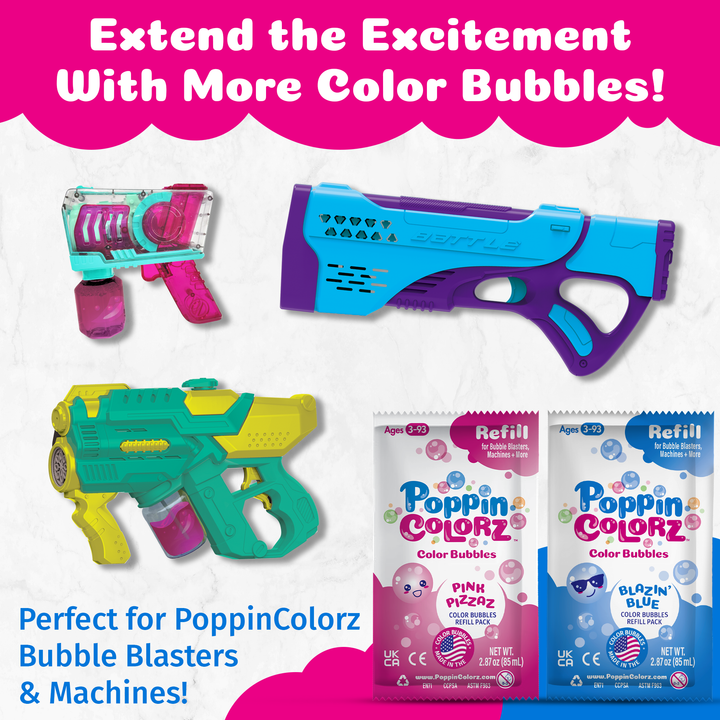 PoppinColorz Color Bubbles - 8-pack Refills