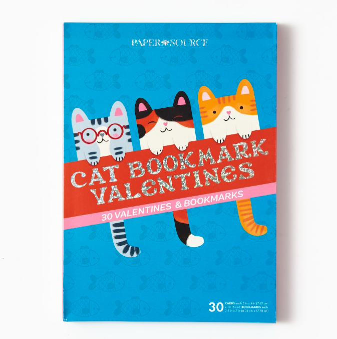 Cat Bookmark Valentines