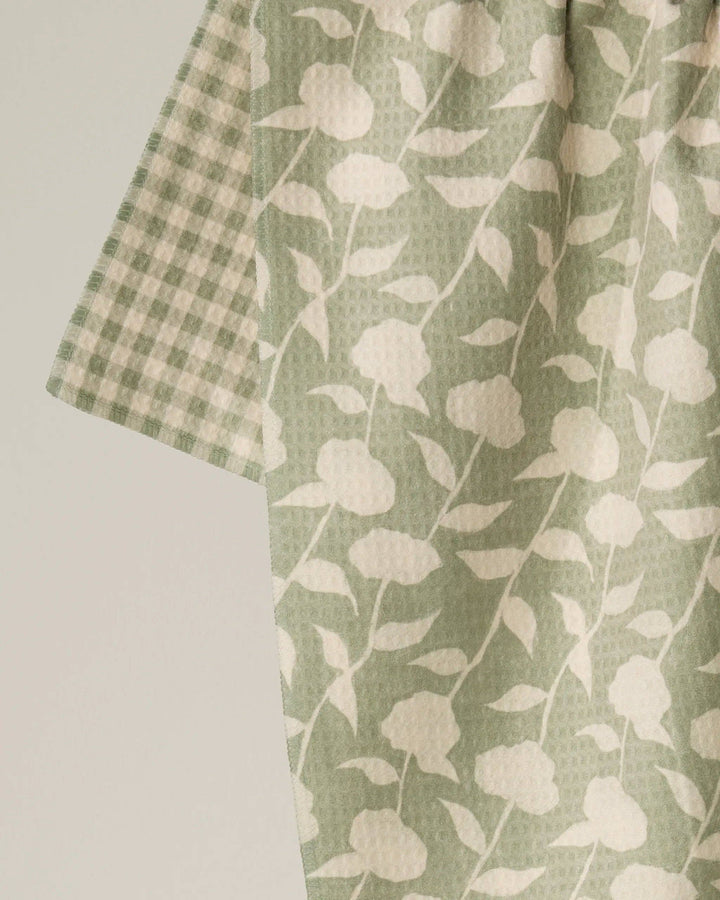 Geometry - Sage Blossom Luxe Kitchen Towel