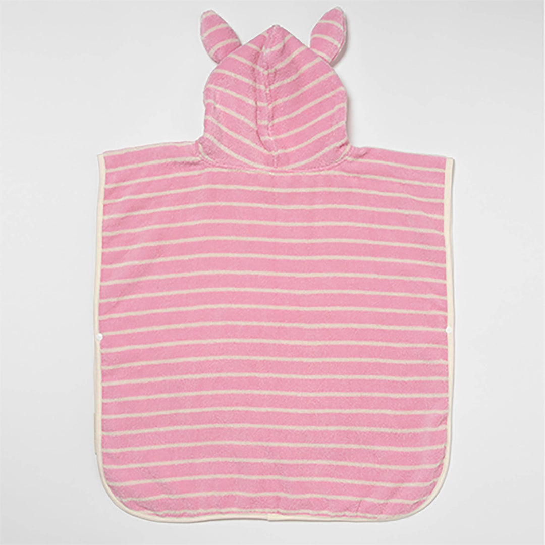 Kids Character Hooded Towel Cotton Candy Pink Stripe