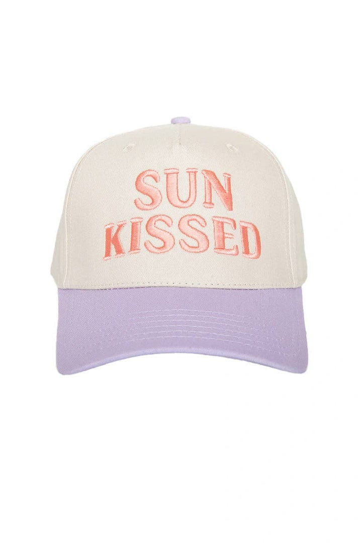 Sunkissed Vintage Trucker Hats Wholesale: Light Purple and Tan