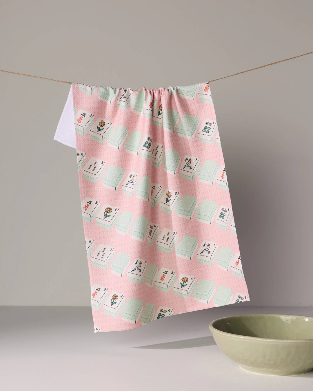Geometry - Tile Parade Tea Towel - Mahjong