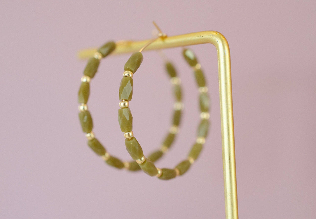 Mini Seed bead Hoop Earrings