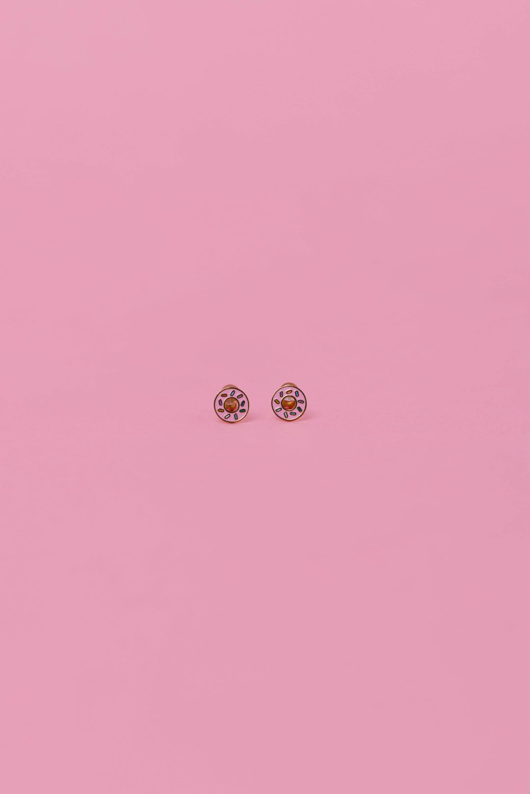 Donut Enamel Flat Back Kids Earrings