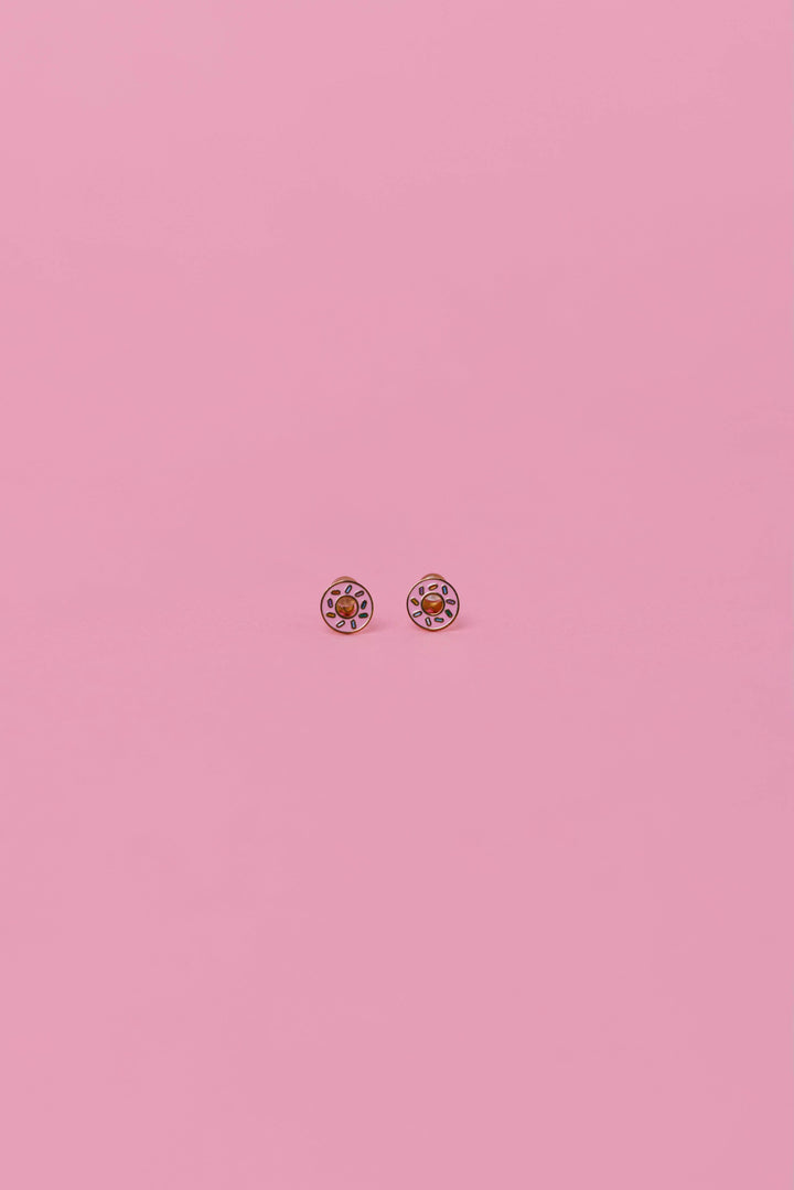 Donut Enamel Flat Back Kids Earrings