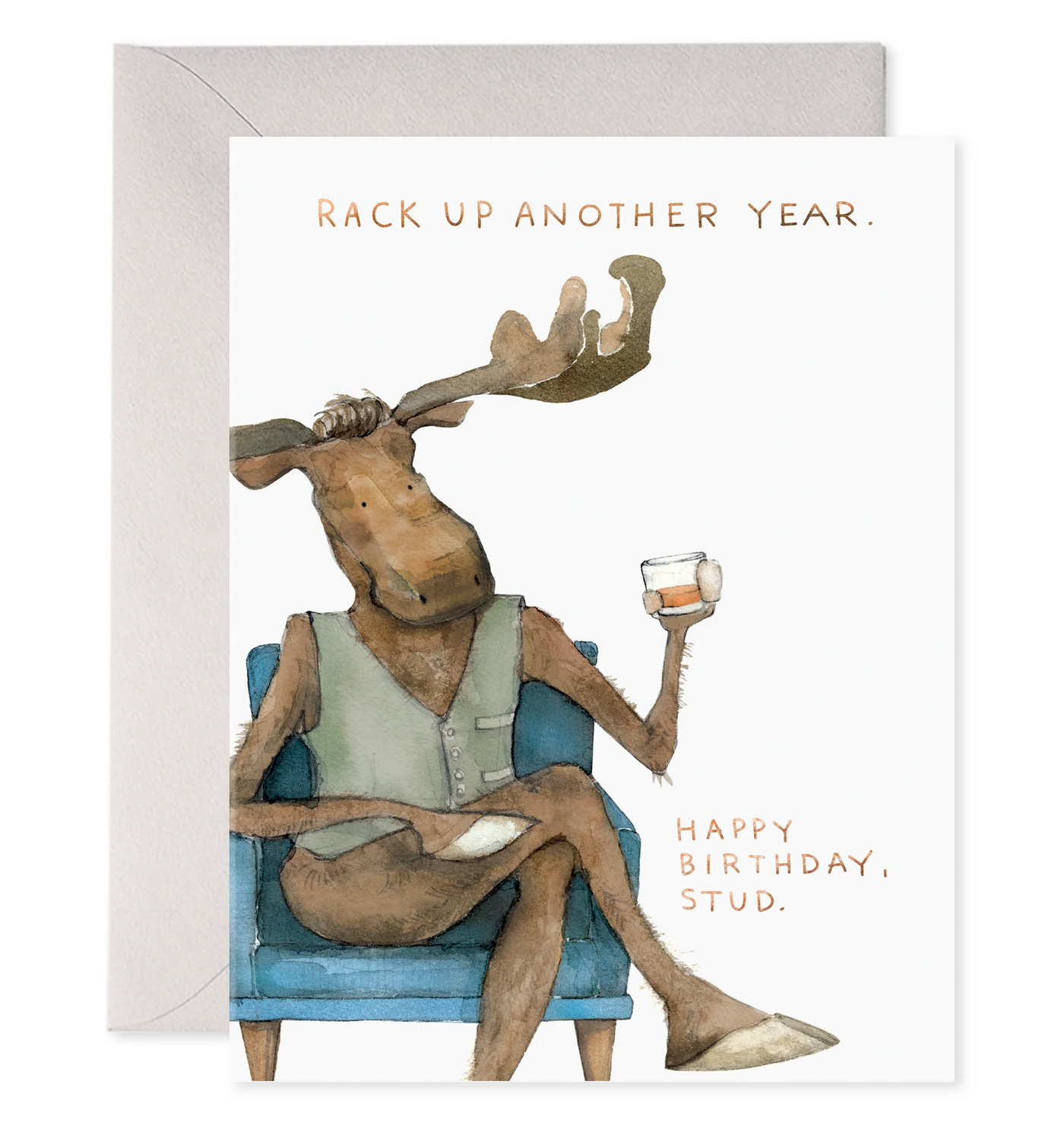 Moose Birthday Card