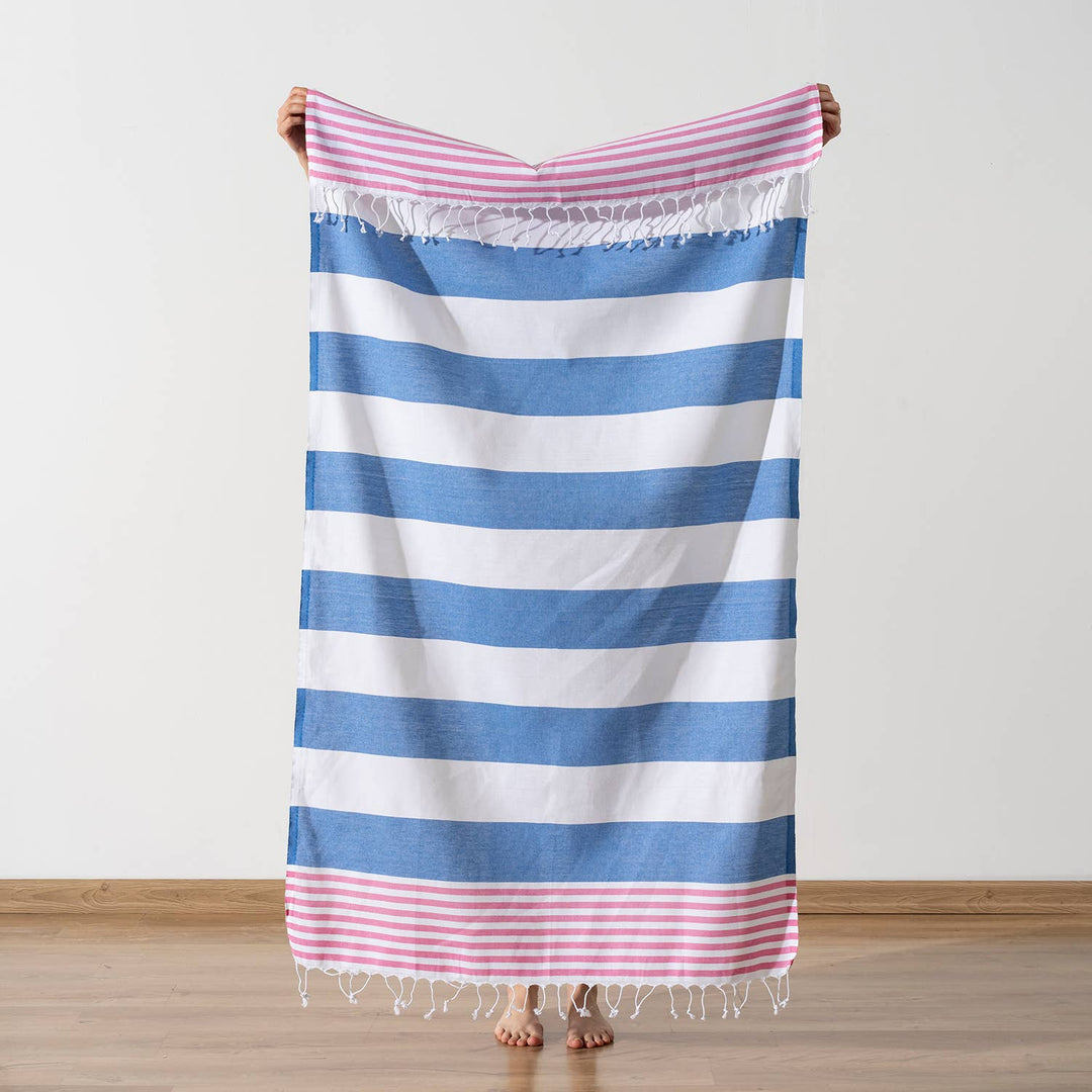 Kikoya - Beach Towels Light Weight Corporate Gift Bachelorette Bridal: Navy/Red