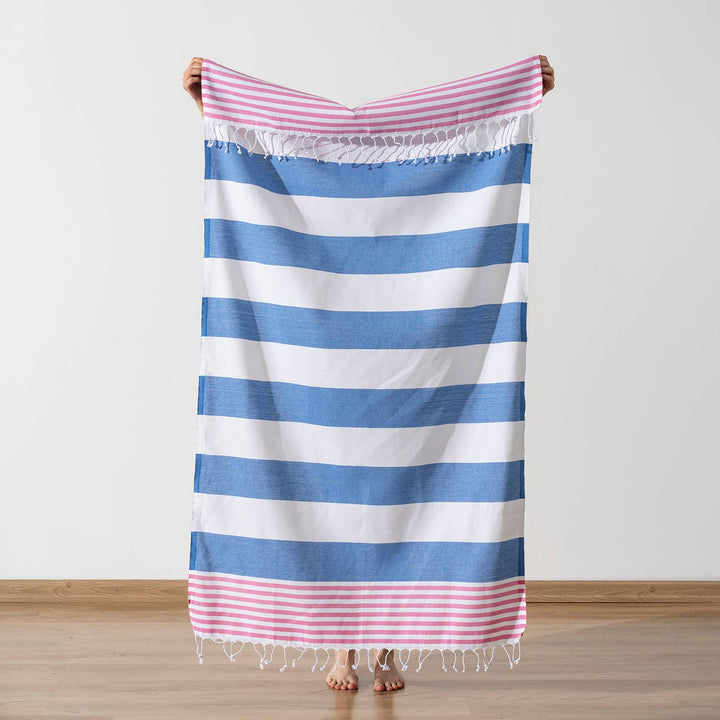 Kikoya - Beach Towels Light Weight Corporate Gift Bachelorette Bridal: Navy/Red