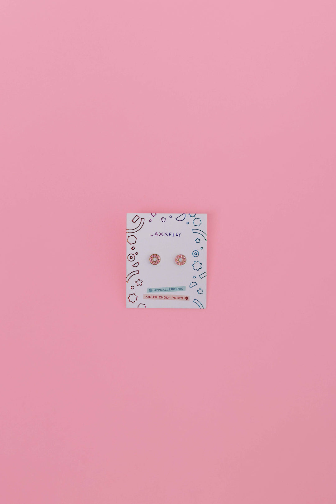 Donut Enamel Flat Back Kids Earrings