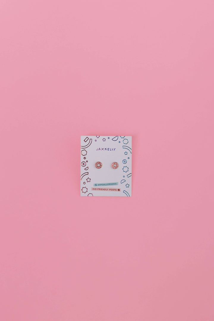 Donut Enamel Flat Back Kids Earrings