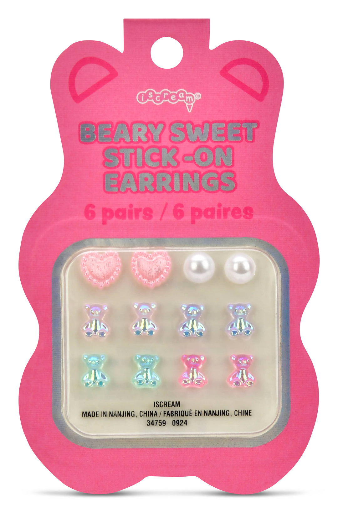 Beary Sweet Stick-on Earrings