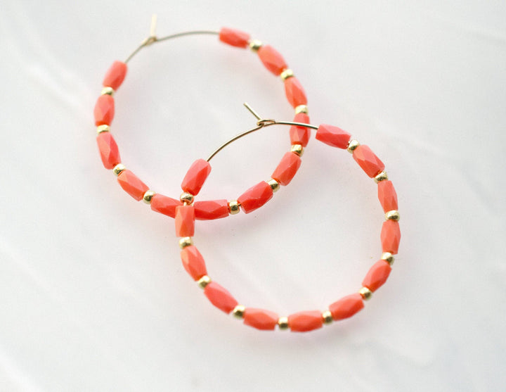 Mini Seed bead Hoop Earrings