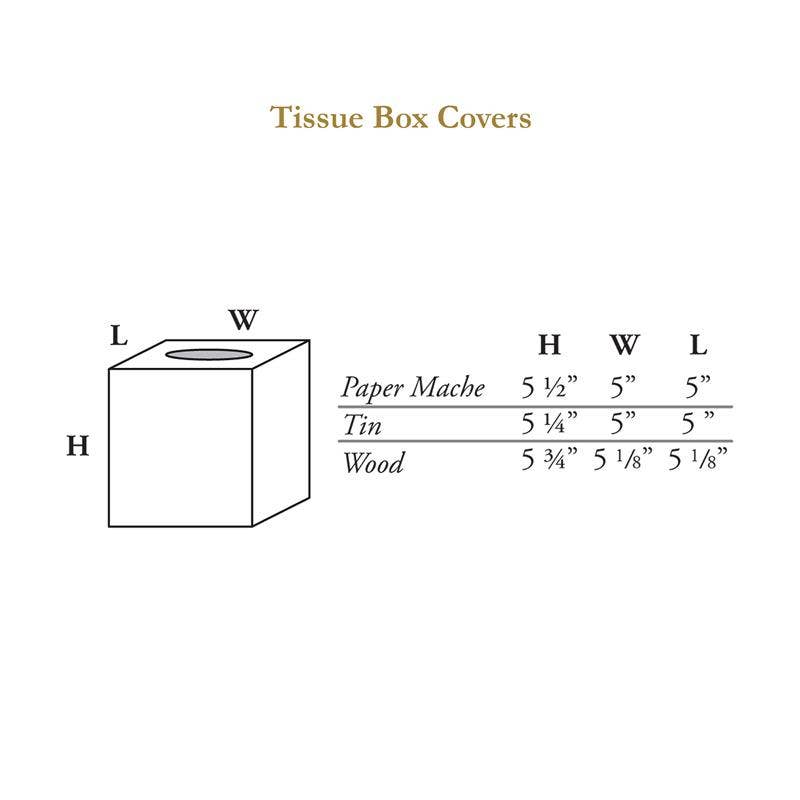Brooks Avenue Print Tissue Box Cover: Paper Mache