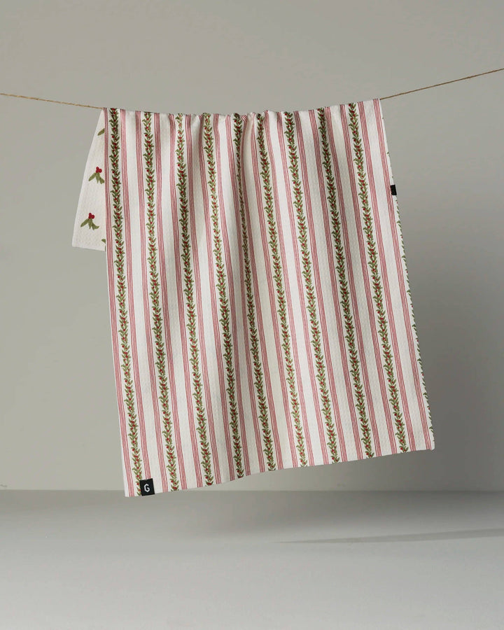 Geometry - Holly Vine Luxe Kitchen Towel - Holiday 2026