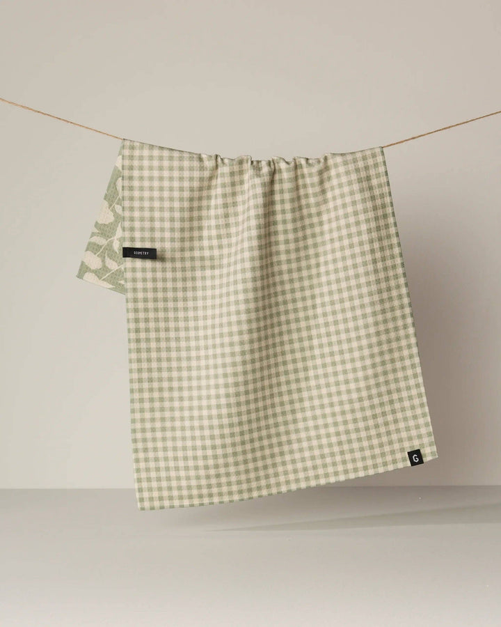 Geometry - Sage Blossom Luxe Kitchen Towel
