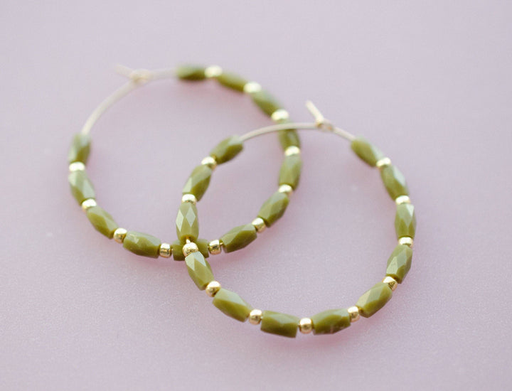 Mini Seed bead Hoop Earrings