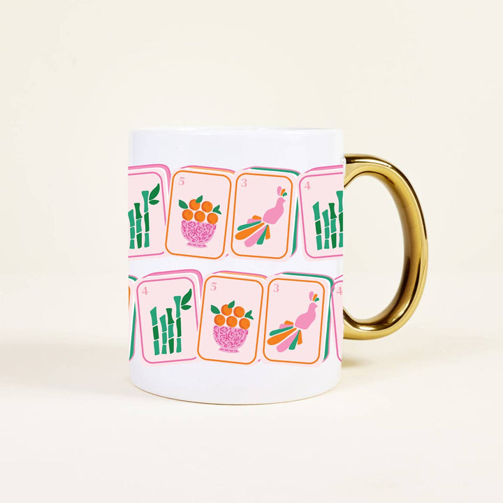 Cozy Cute Ceramic Mug–Mahjong Tiles