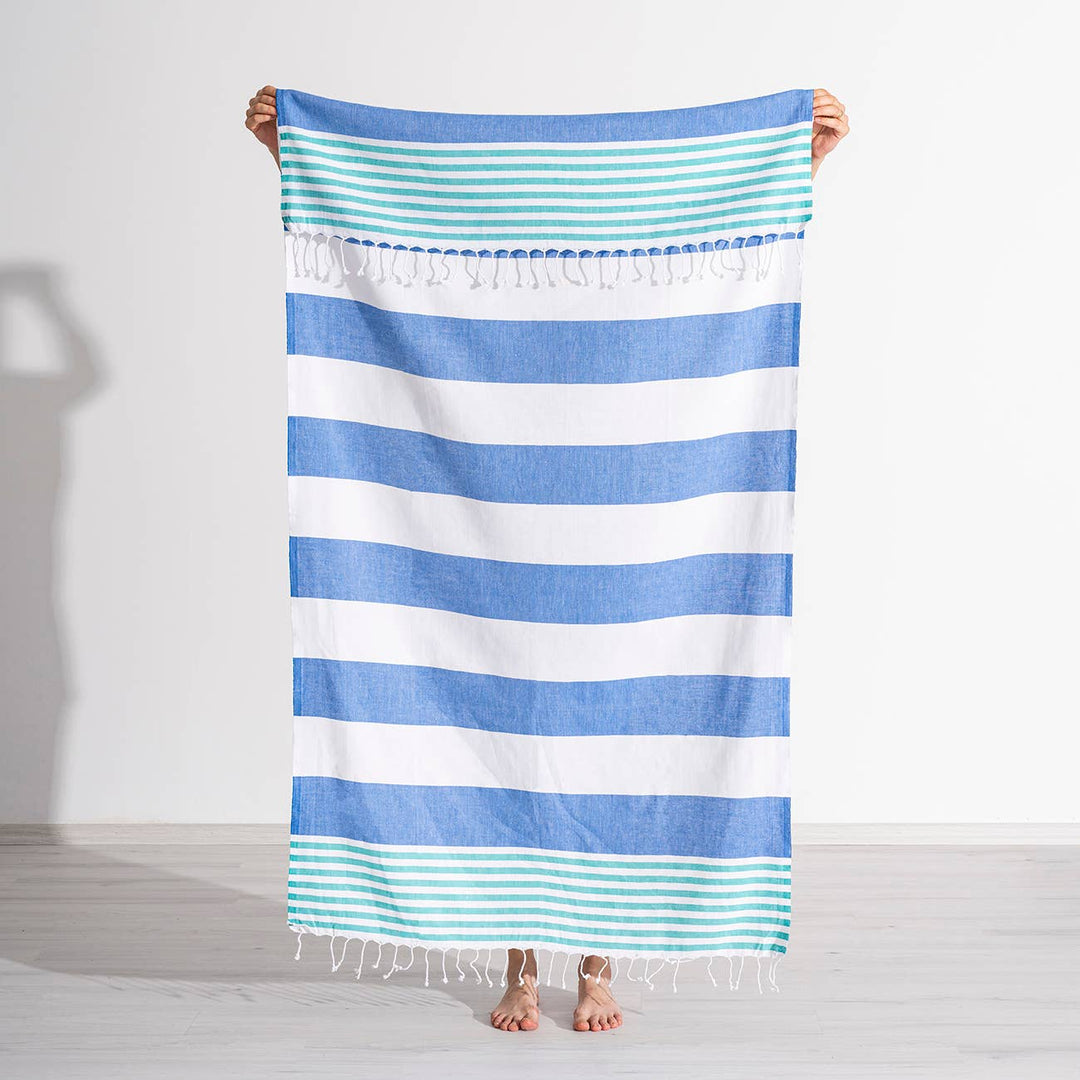 Kikoya - Beach Towels Light Weight Corporate Gift Bachelorette Bridal: Navy/Red