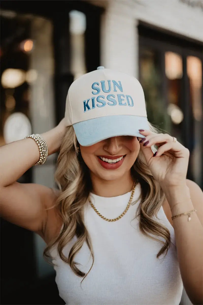 Sunkissed Vintage Trucker Hats Wholesale: Light Purple and Tan