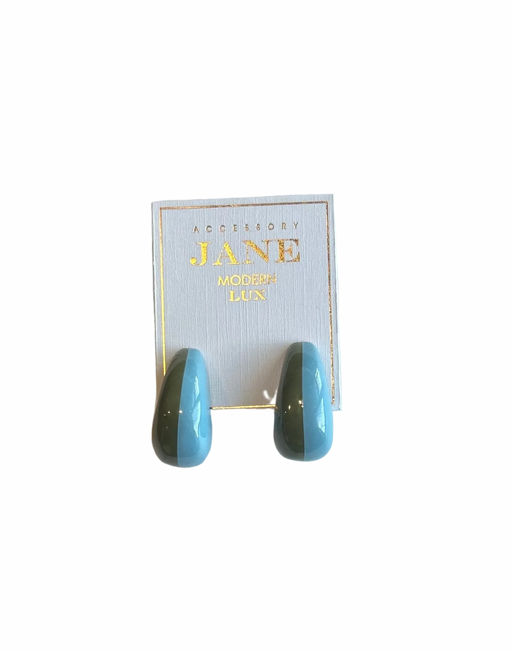 Color Block Teardrop Earrings