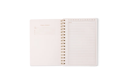 Tulip Twin Wire Small Notebook Blue Lattice