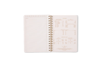 Tulip Twin Wire Small Notebook Blue Lattice