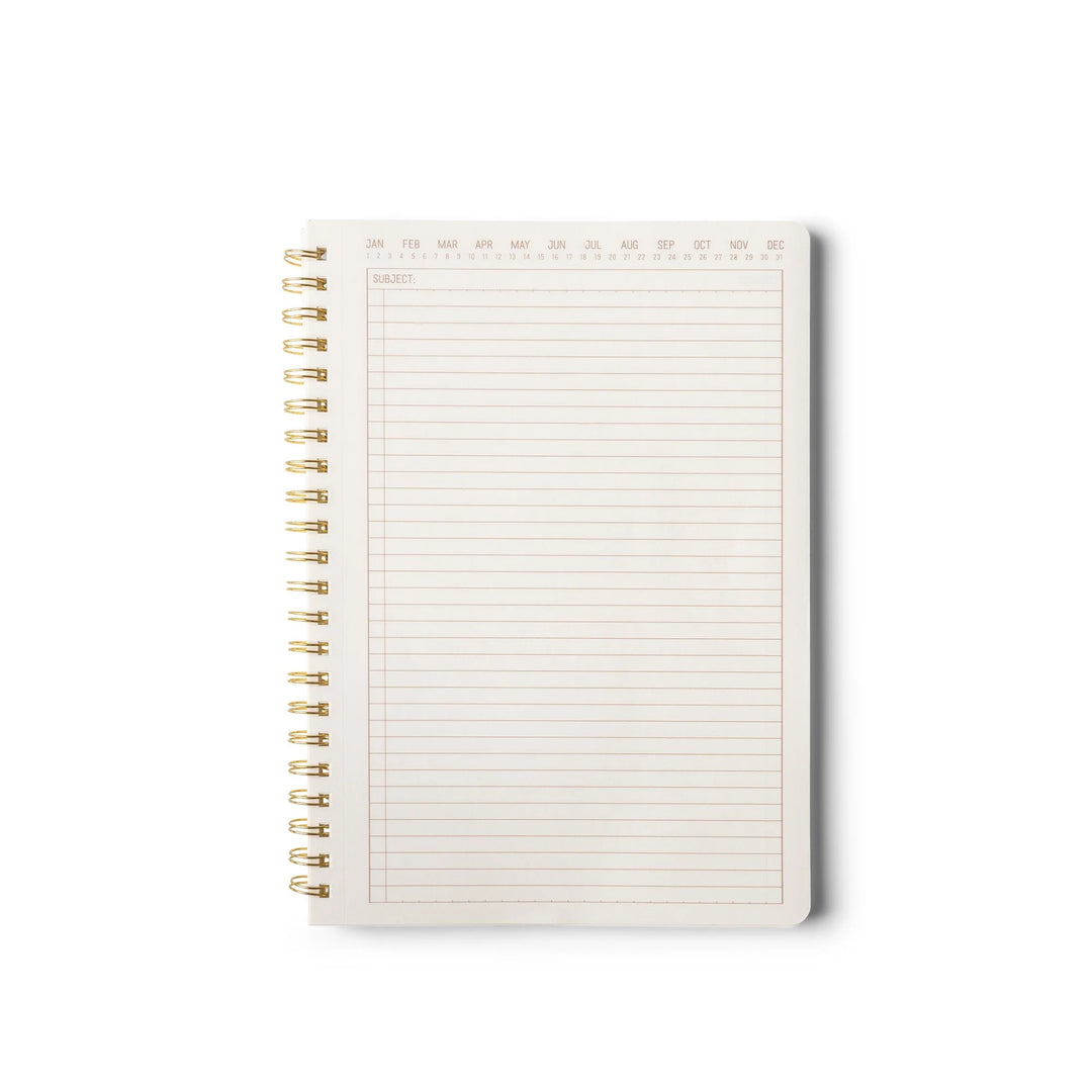 Textured Paper Twin Wire Notebook - Large Terracotta