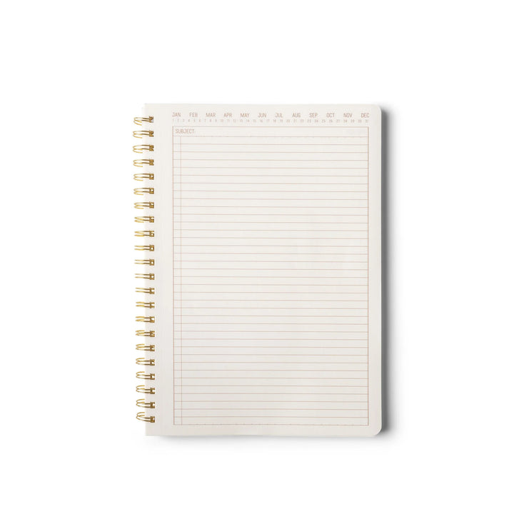 Textured Paper Twin Wire Notebook - Large Terracotta