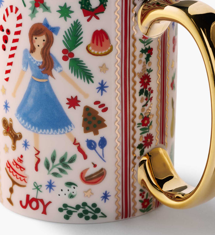 Holly Jolly Nutcracker Porcelain Mug
