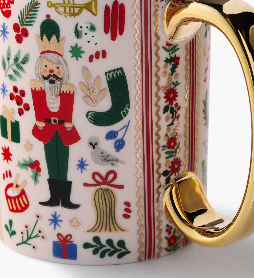 Holly Jolly Nutcracker Porcelain Mug
