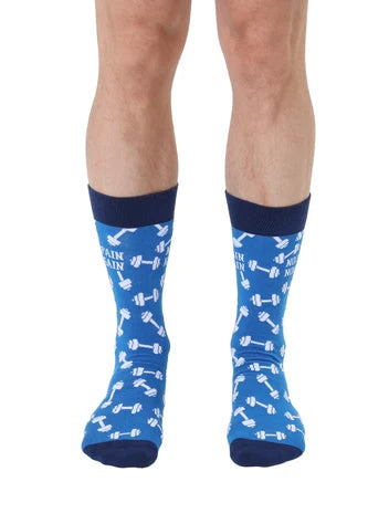 No Pain, No Gain Bamboo Crew Socks