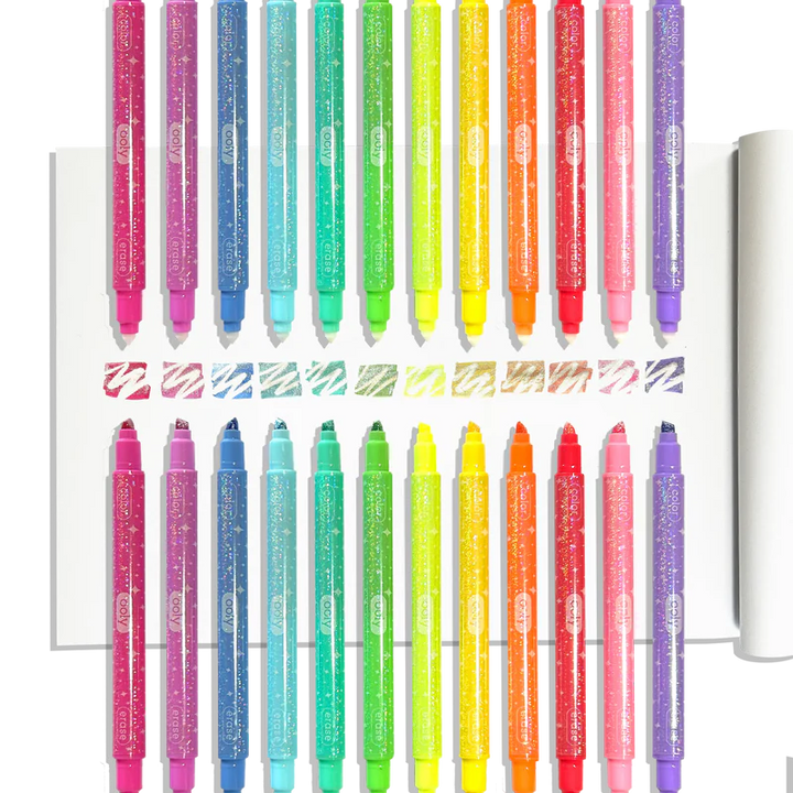 Make No Mistake Sparkle Glittery Erasable Markers
