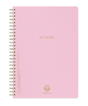Textured Paper Twin Wire Notebook - Large Lilac