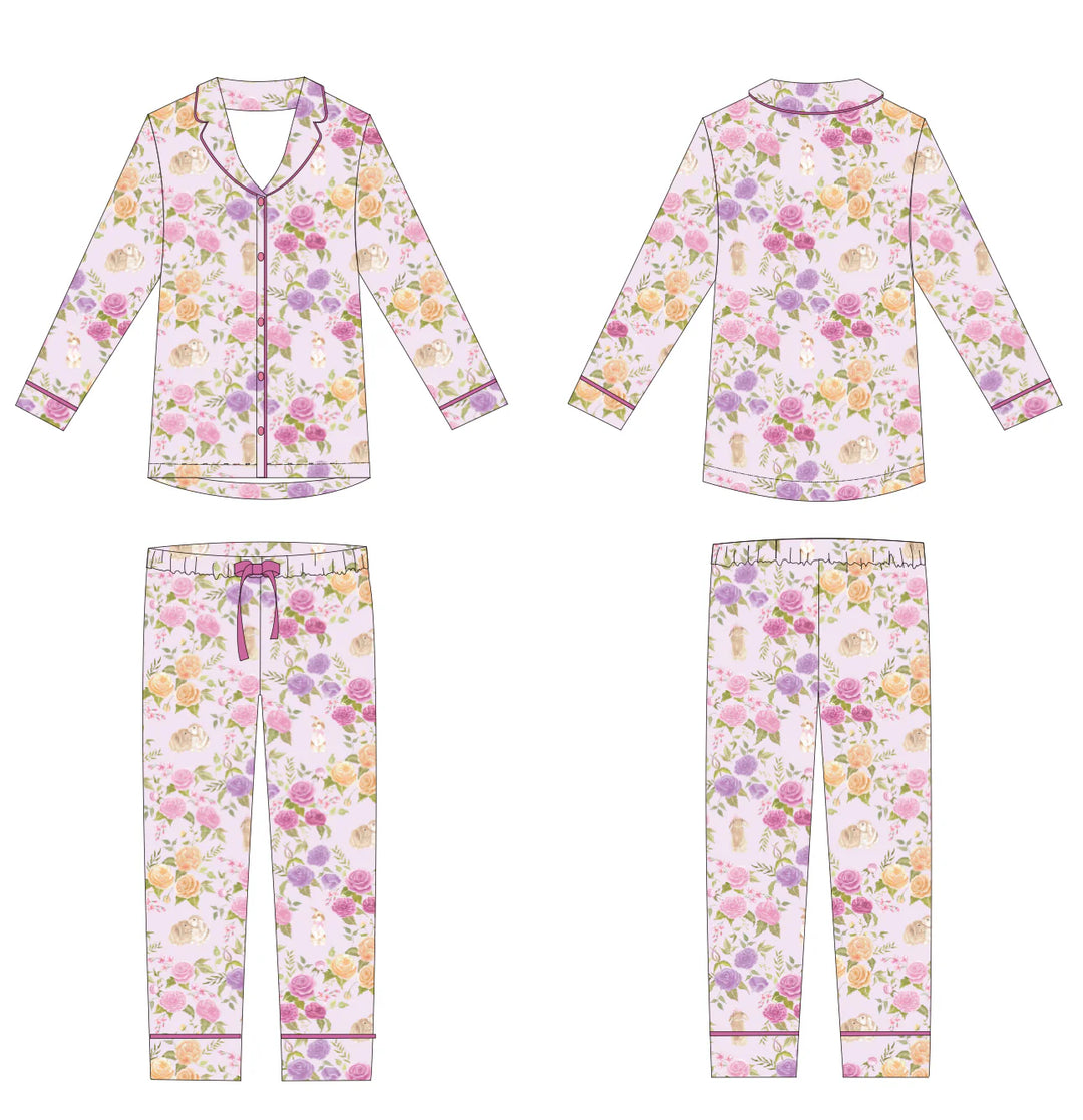 Summer Bunny Floral Pajamas by SweetHart