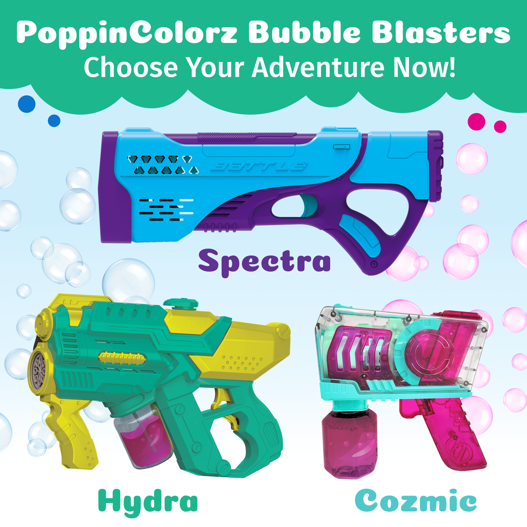 PoppinColorz Hydra: 2-in-1 Water Gun & Color Bubble Blaster