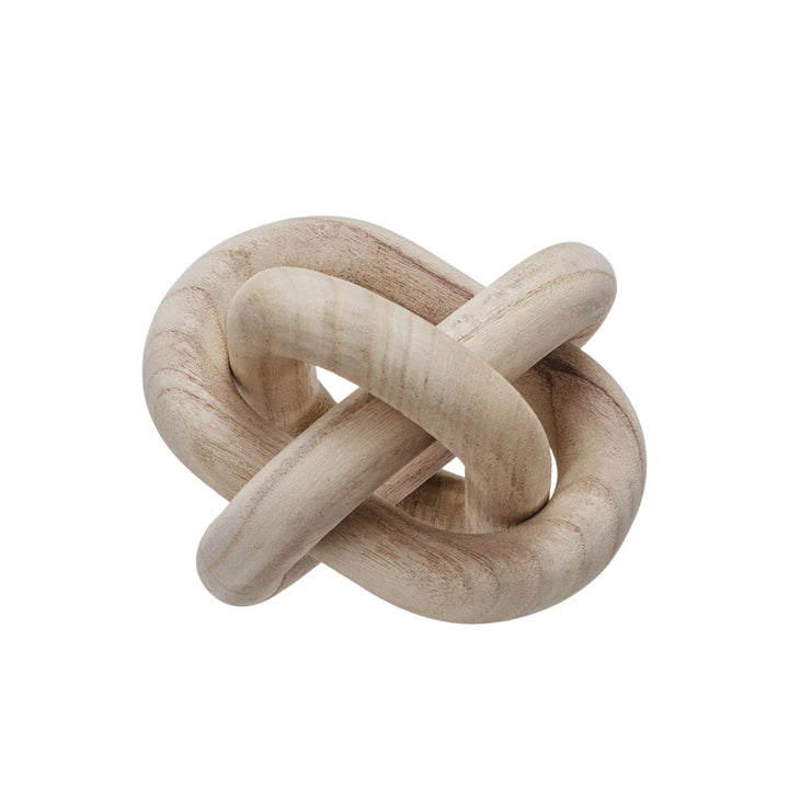 Pine Wood Chain Knot Decor