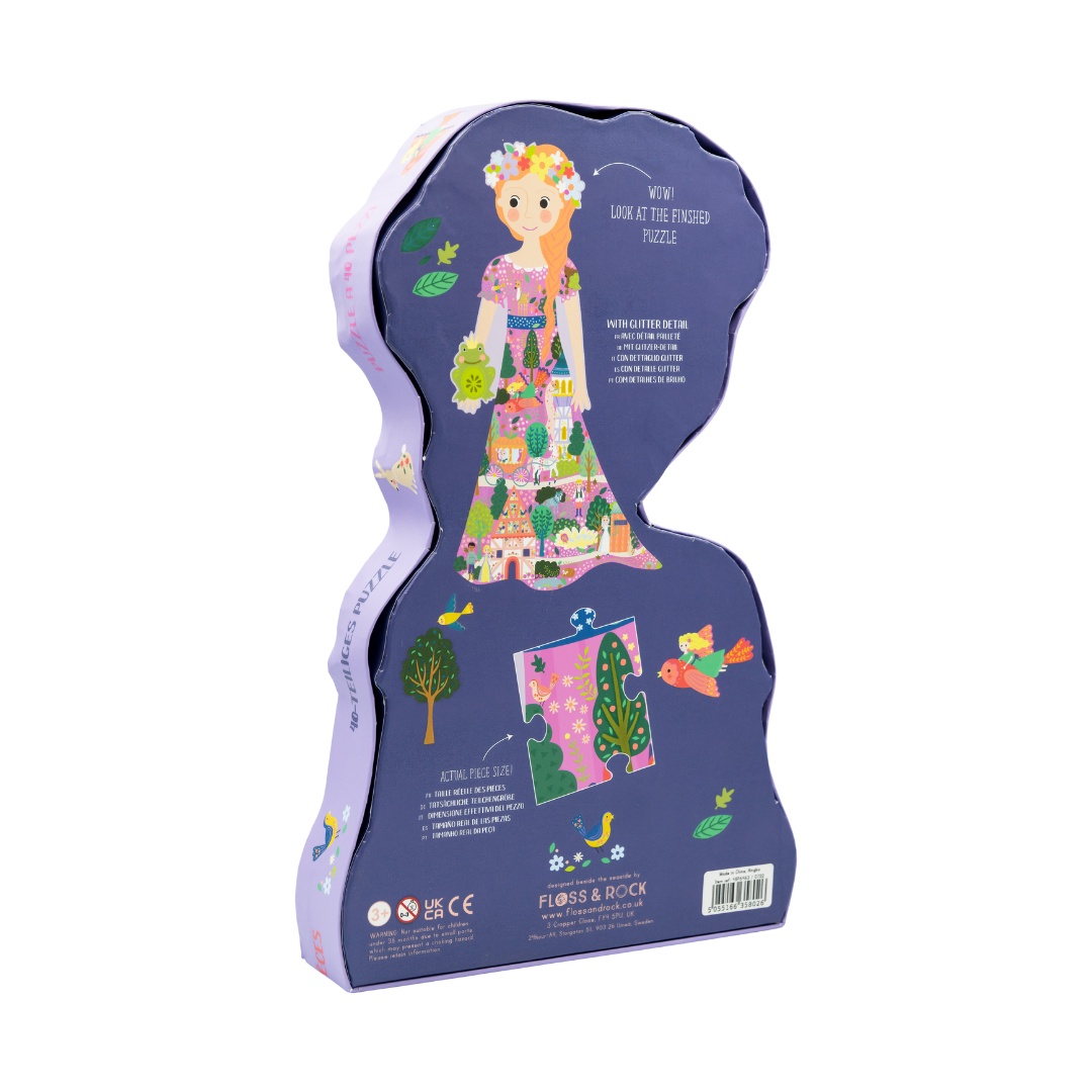 Fairy Tale 40pc "Princess" Shaped Jigsaw with Shaped Box