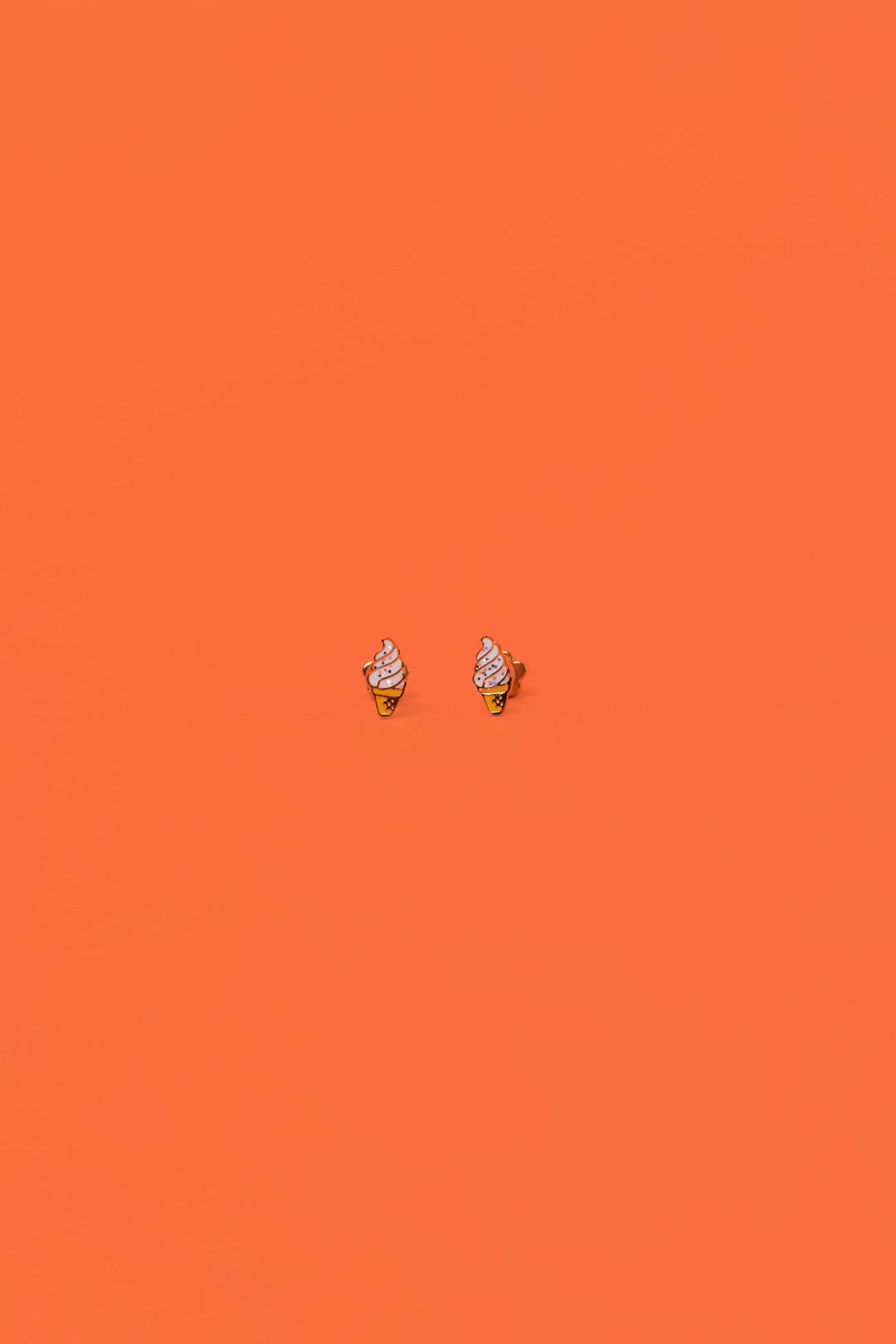 Ice Cream Enamel Flat Back Kids Earrings