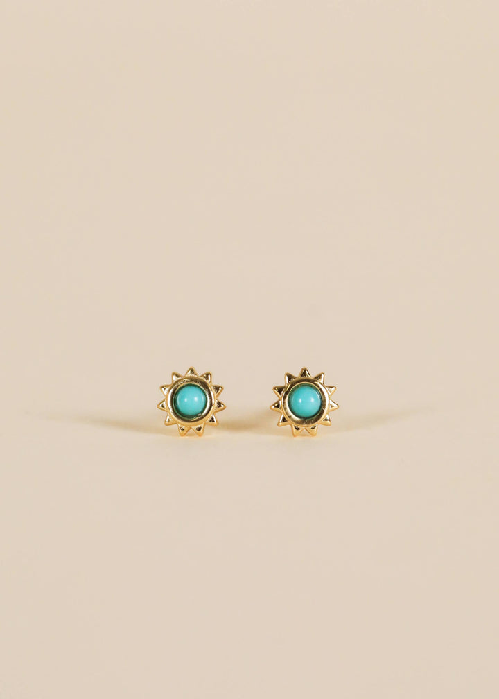 Sun Stud in Turquoise