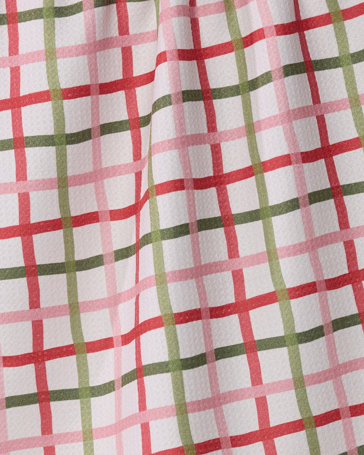 Festive Plaid Tea Towel