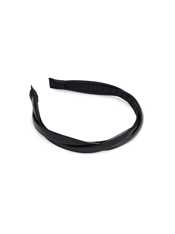 Faux Leather Twist Headband