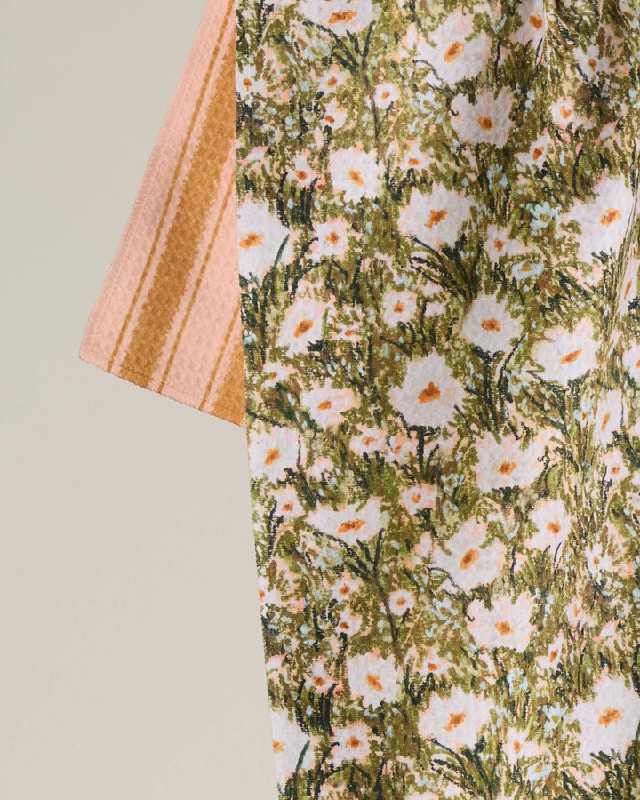 Daisy Stripe Luxe Kitchen Towel