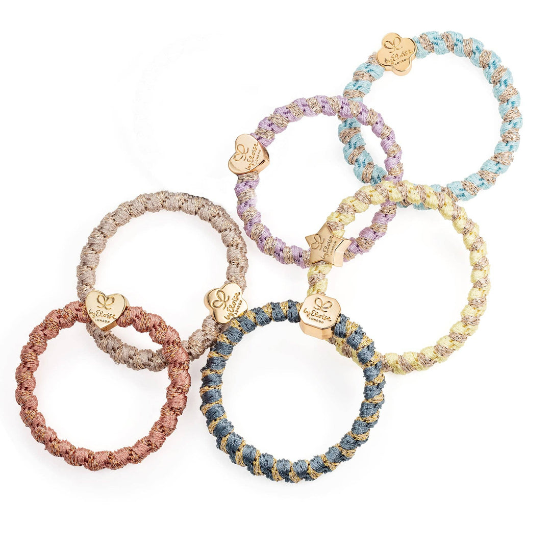 Woven Gold Heart - Bubblegum Pink
